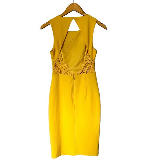 Lulus Speak Sweetly Yellow Open Back Sleeveless Sheath Dress Size S Small NEW - Picture 2 of 9